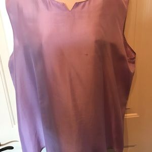 Plus Size 1X Lilac Silk Shell